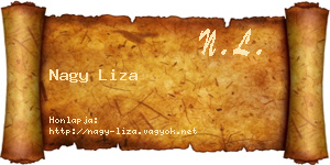 Nagy Liza névjegykártya